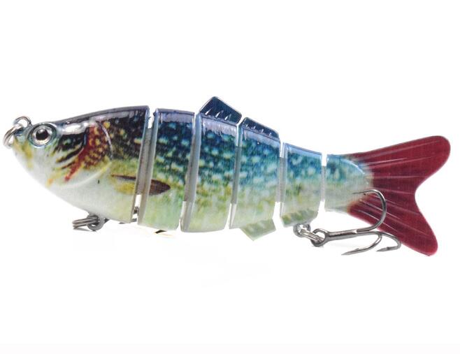 10cm Multi - Section Bionic Fishing Lure – 6 - Segment ABS Swimbait with 3D Eyes & Treble Hooks | Freshwater & Saltwater – 15 Fishing Gear for 6 Segment Lure (12 view)