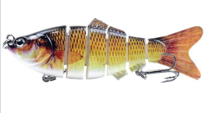 10cm Multi - Section Bionic Fishing Lure – 6 - Segment ABS Swimbait with 3D Eyes & Treble Hooks | Freshwater & Saltwater – 10 Fishing Gear for 6 Segment Lure (7 view)
