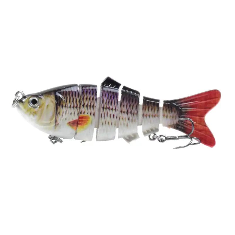 10cm Multi - Section Bionic Fishing Lure – 6 - Segment ABS Swimbait with 3D Eyes & Treble Hooks | Freshwater & Saltwater – 3 Fishing Gear for 6 Segment Lure (18 view)