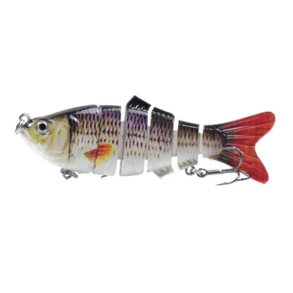 10cm Multi - Section Bionic Fishing Lure – 6 - Segment ABS Swimbait with 3D Eyes & Treble Hooks | Freshwater & Saltwater – 3 Fishing Gear for 6 Segment Lure (18 view)