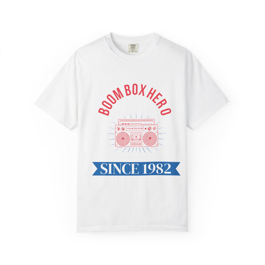 Boom Box Hero Tee – Vintage Boombox Graphic T-Shirt 'Since 1982'
