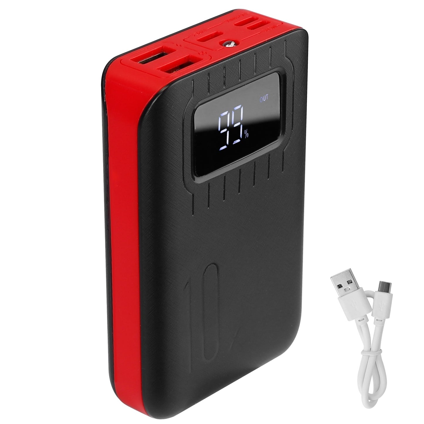 Portable Mini Power Bank – Pocket Charger with LCD Display & Flashlight