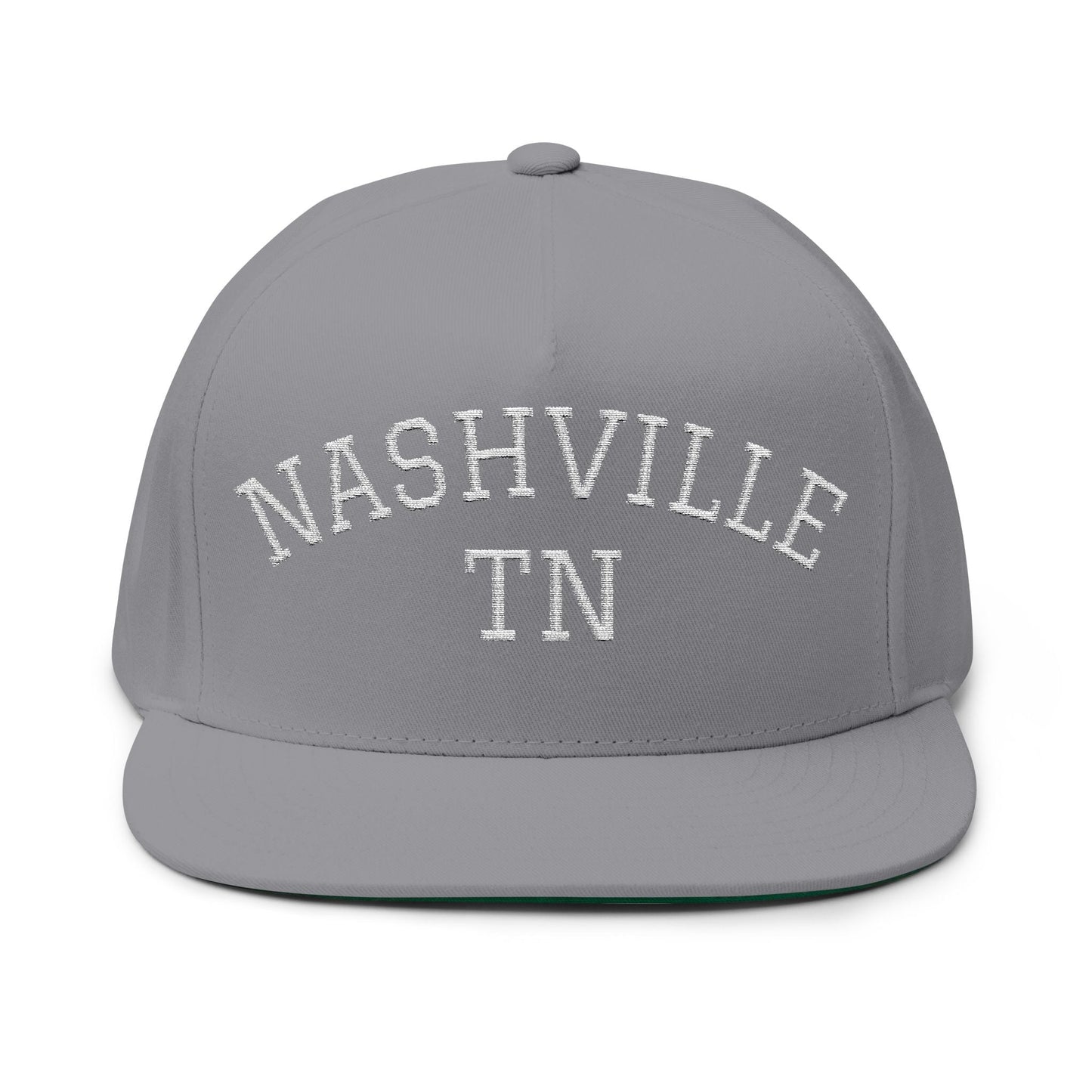 Nashville TN Embroidered Flat Bill Cap Printify