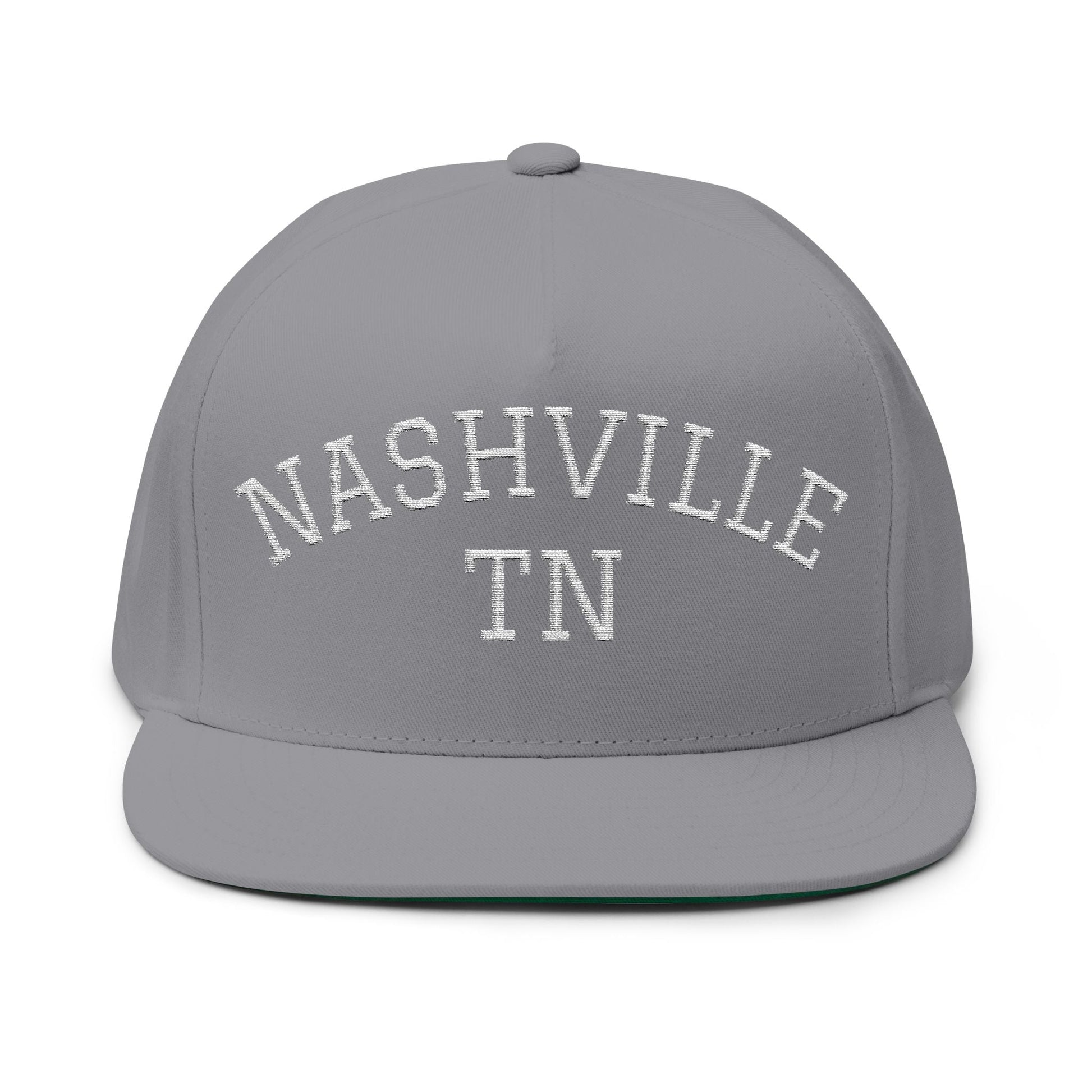 Nashville TN Embroidered Flat Bill Cap Printify