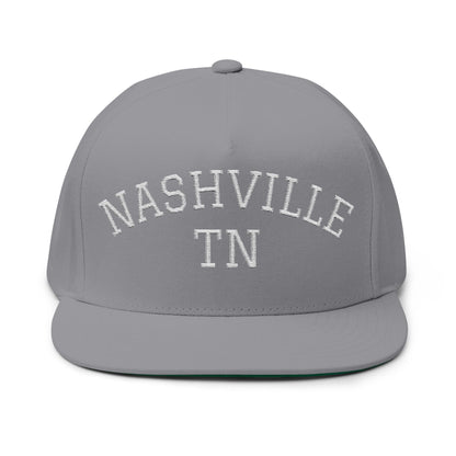 Nashville TN Embroidered Flat Bill Cap Printify