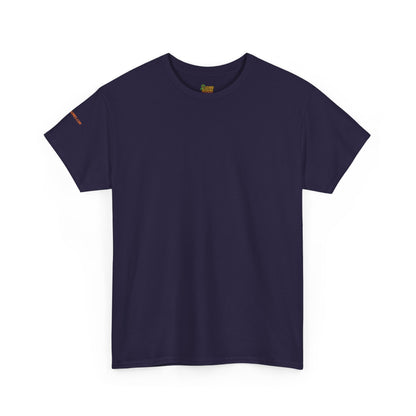 Navy blue t-shirt on a white background