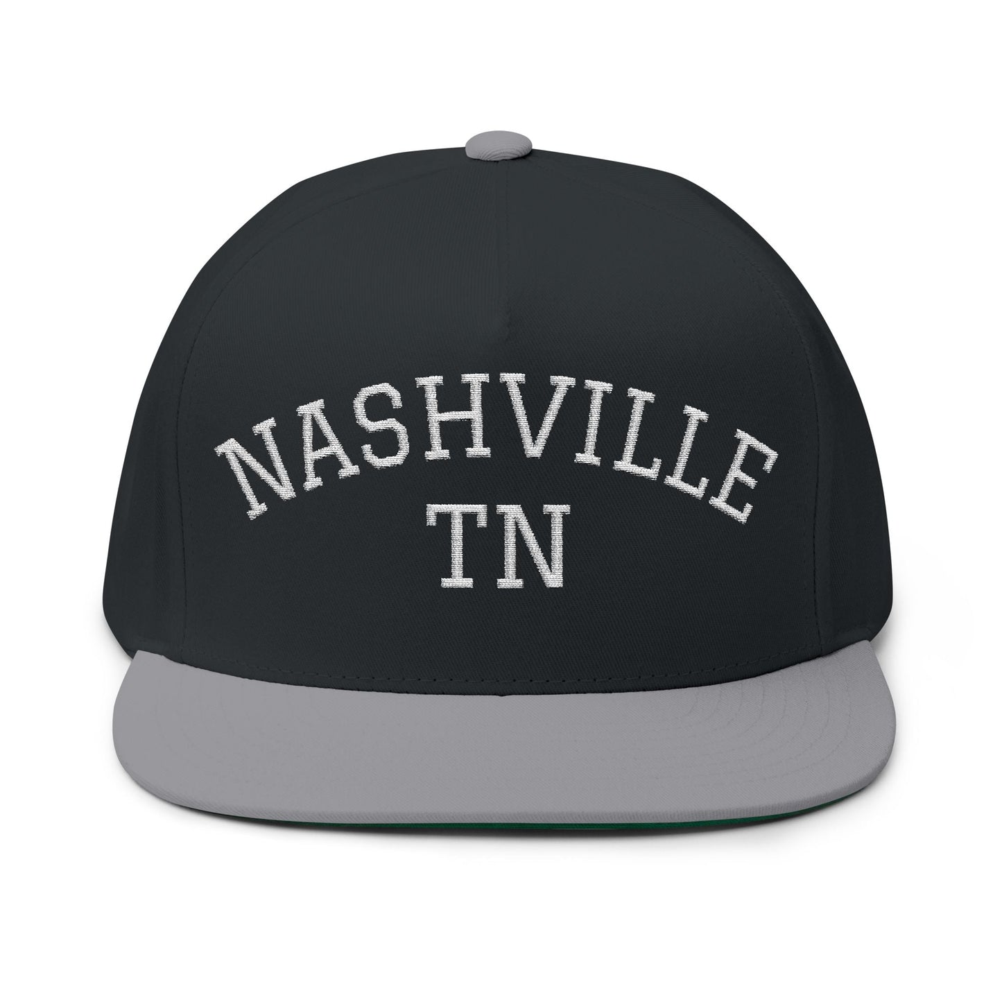 Nashville TN Embroidered Flat Bill Cap Printify
