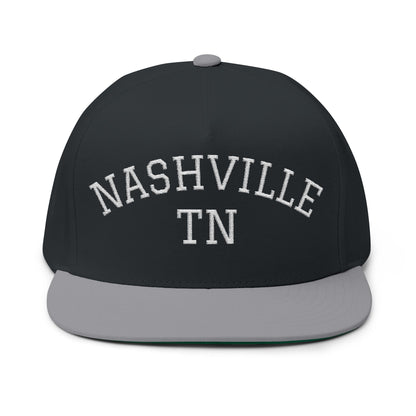 Nashville TN Embroidered Flat Bill Cap Printify