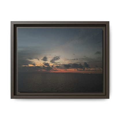 Framed Ocean Sunset Canvas Print, Coastal Wall Art, Home Decor, Gift for Nature Lovers, Beach House Accent