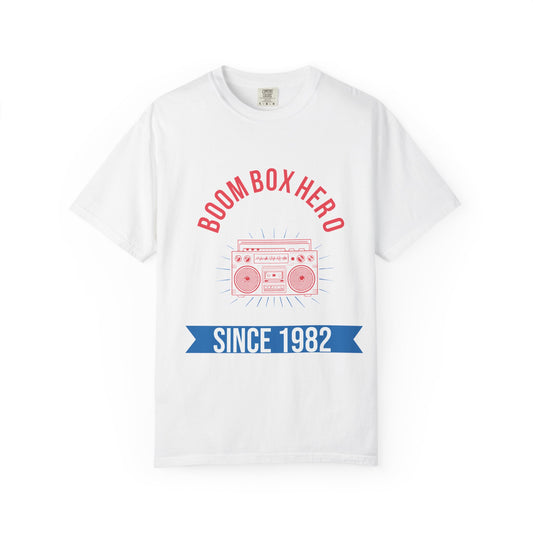 Boom Box Hero Since [Your Year] – Personalized Retro T-Shirt