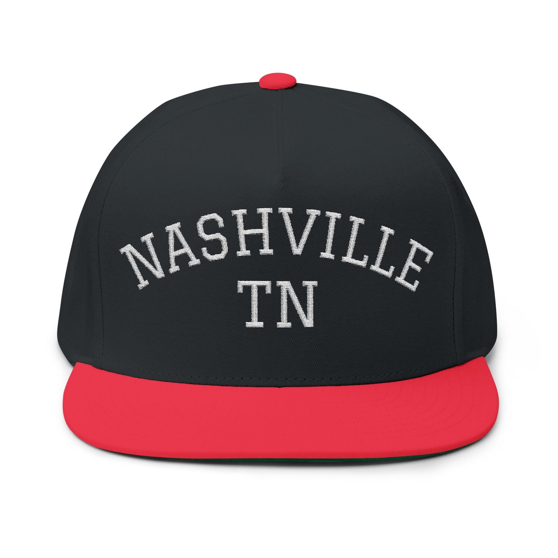 Nashville TN Embroidered Flat Bill Cap Printify
