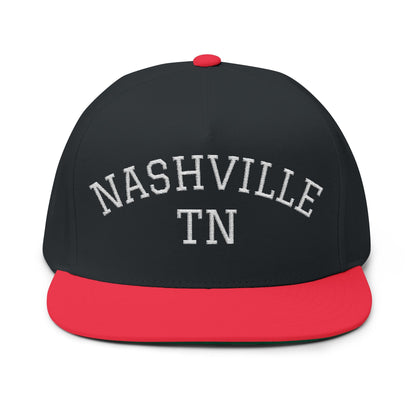 Nashville TN Embroidered Flat Bill Cap Printify
