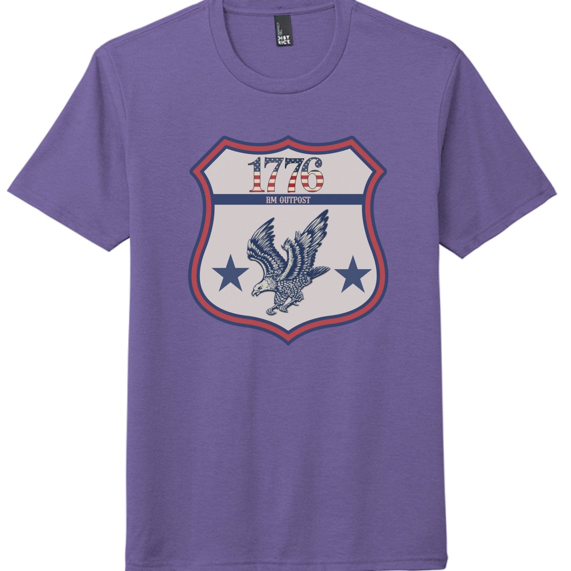 1776 Outpost – Vintage American Patriot Tee | Outdoor & Freedom Apparel – Purple Frost T-Shirt for 1776 (8 view)