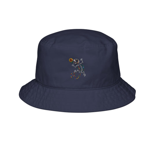 Copy of Sugar Skull Lizard Bucket Hat – Floral Skeleton Charm with Day of the Dead Vibes | Lizard Designs Hat