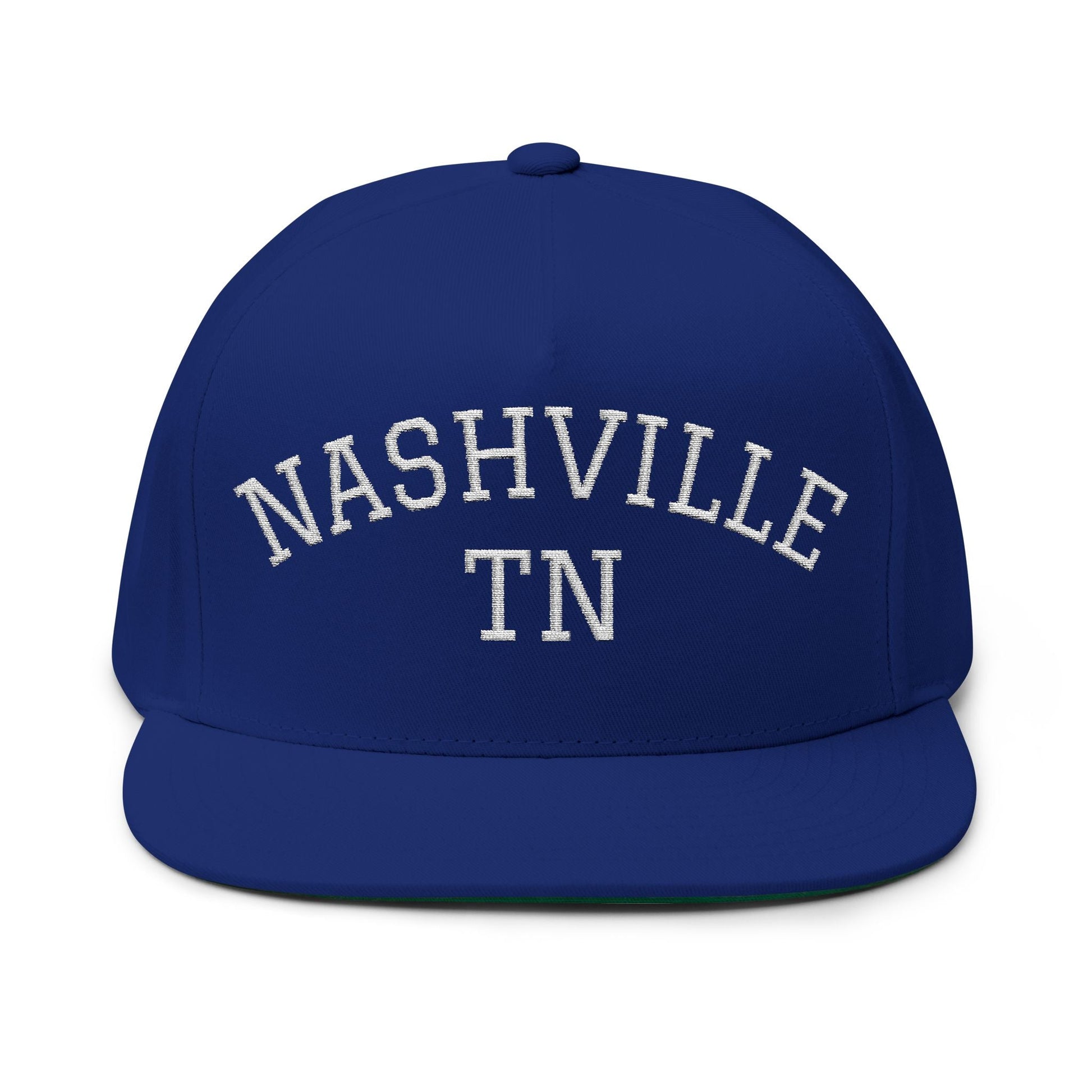 Nashville TN Embroidered Flat Bill Cap Printify