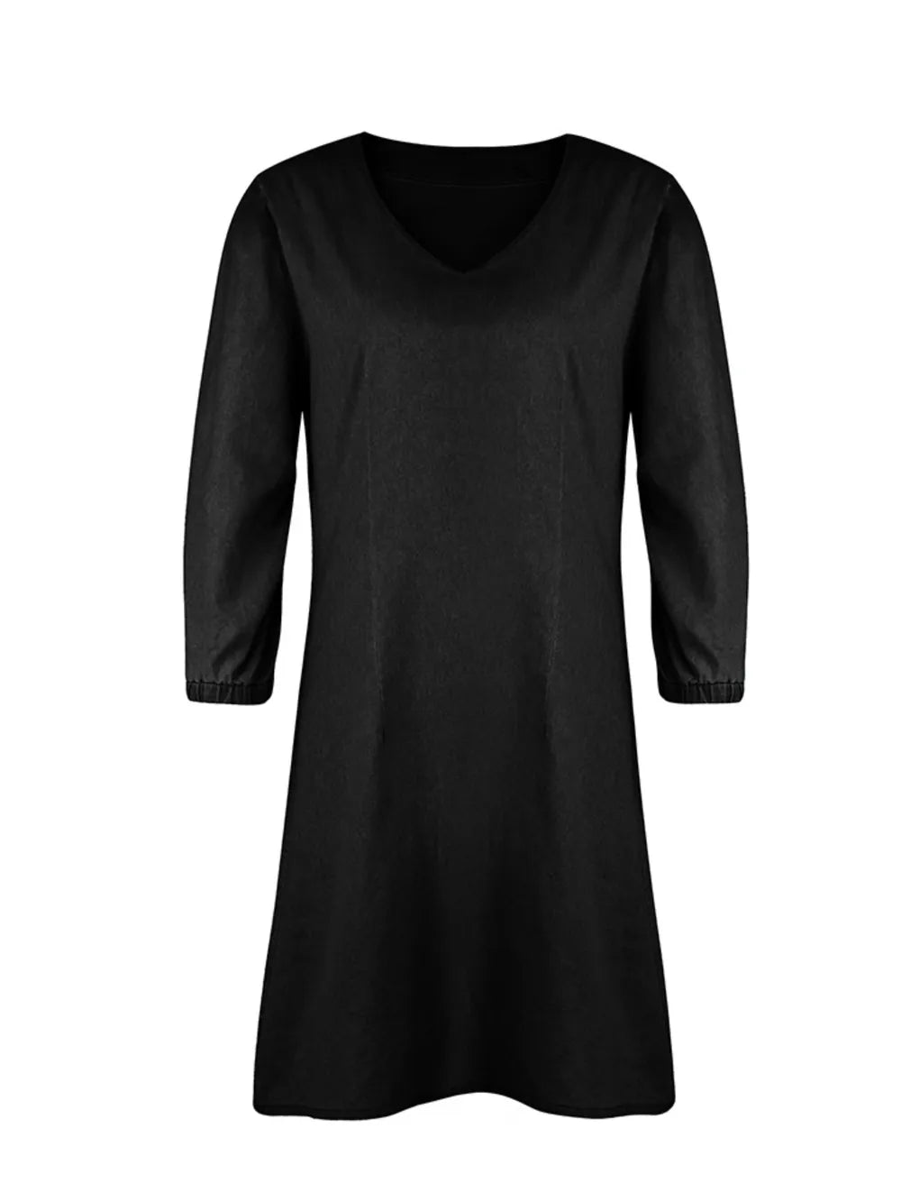 Full Size V - Neck Half Sleeve Dress – Black for Best Sellers (12 view)