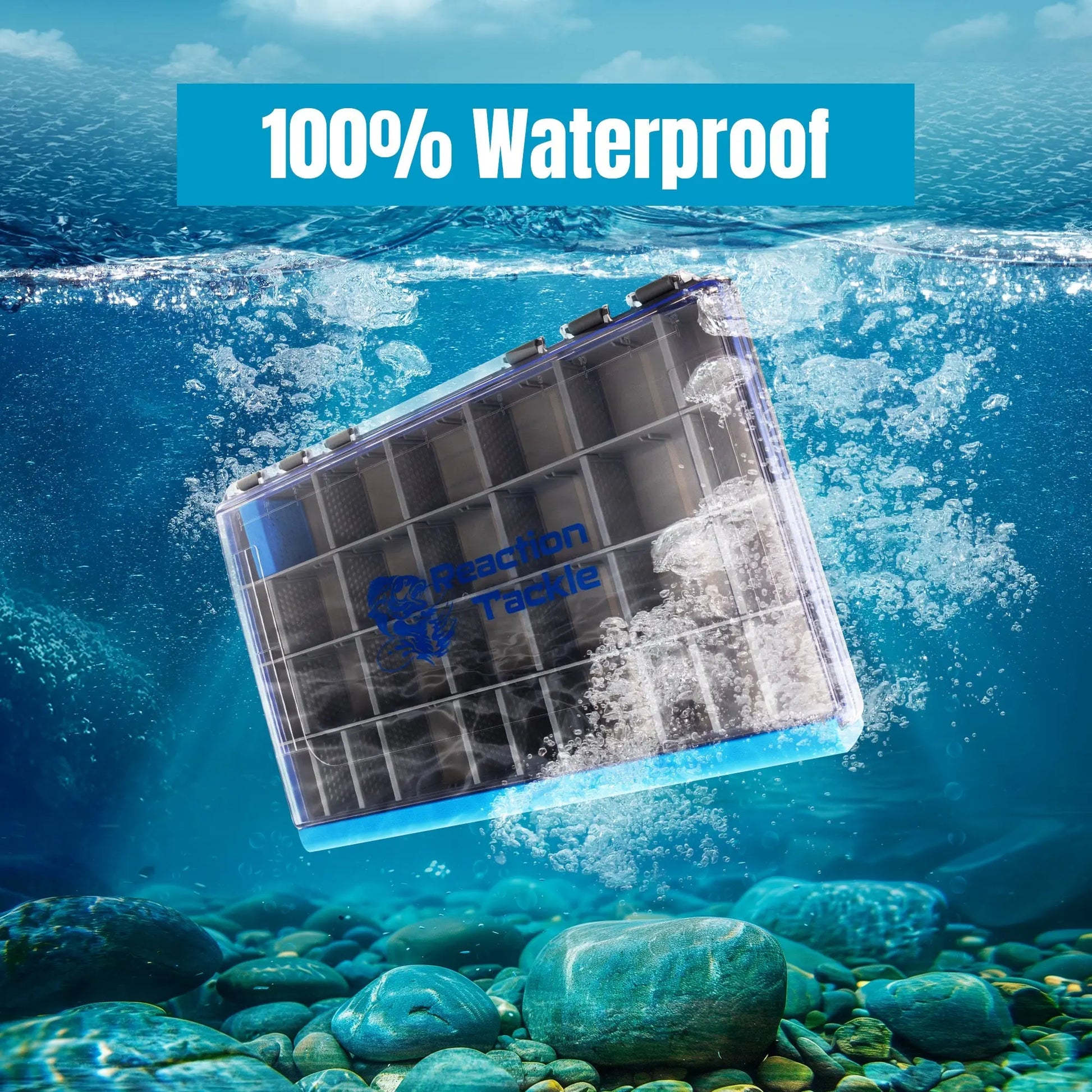 Reaction Tackle Ultra Elite Tackle Tray- Water Resistant with Single Clip Design - New Reaction Tackle