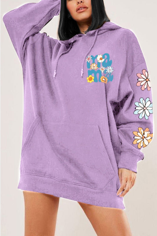 Simply Love Simply Love Full Size MAMA Graphic Dropped Shoulder Hoodie – Lilac Women's Top for Shopify Collective (1 view)
