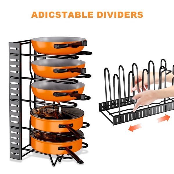 2 Pieces Of Kitchen Organization And Storage Racks, Adjustable Pot Cover Brackets And Pot Racks, Not Shipped On Weekends – 2Pcs Kitchen Gadget for kitchen (7 view)