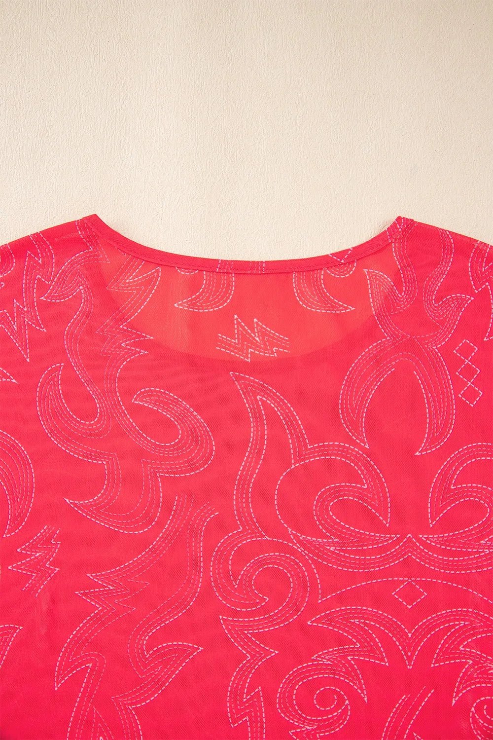 Round Neck Short Sleeve T-Shirt – Strawberry for Shopify Collective (6 view)