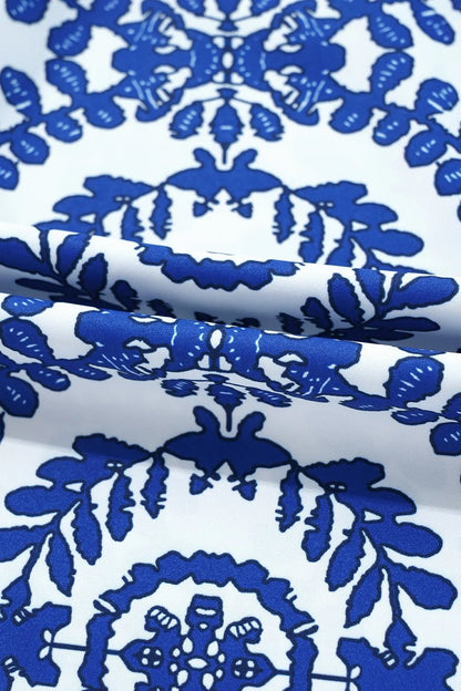 Printed Crew Neck Sleeveless Top – Blue for Shopify Collective (14 view)