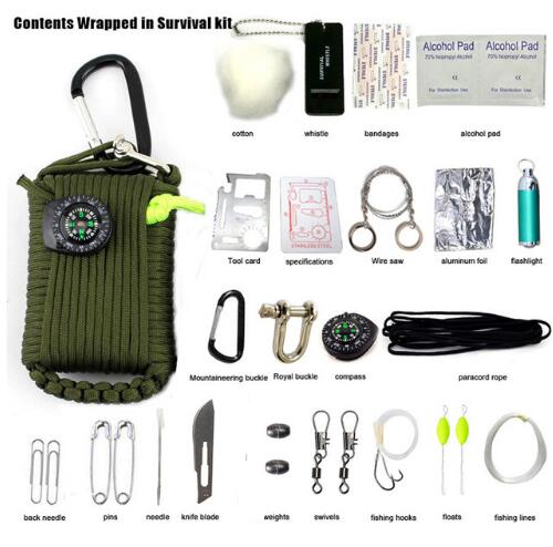 29 - in - 1 Emergency Survival Kit – Waterproof Field SOS Equipment Box with Fishing, Fire, and First Aid Tools  (1 view)