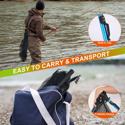 1Pc Foldable Fishing Net With Aluminum Alloy Rod RM Outpost