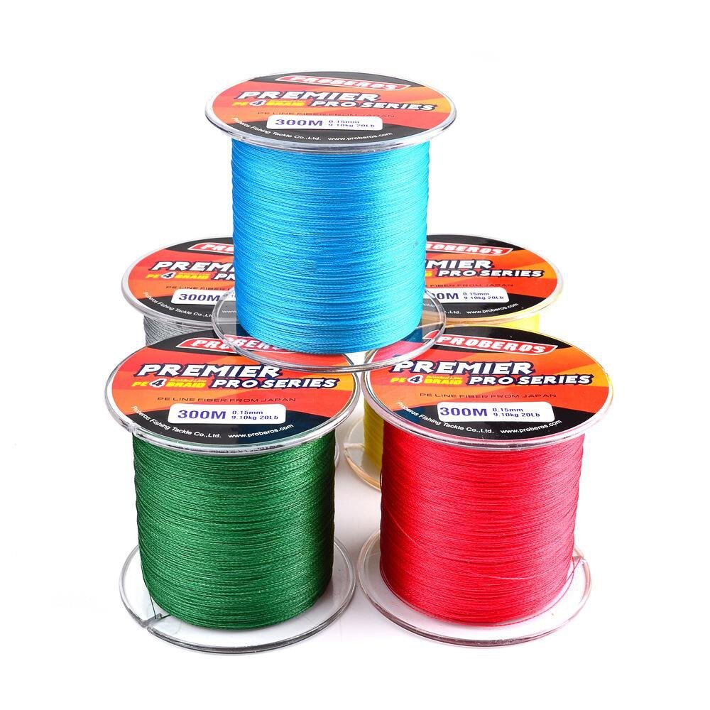 300M PE Braided Fishing Line – 4 - Strand Multifilament, 6–100LB | Super Strong Fishing Wire – Yellow Fishing Gear for 100LB (3 view)