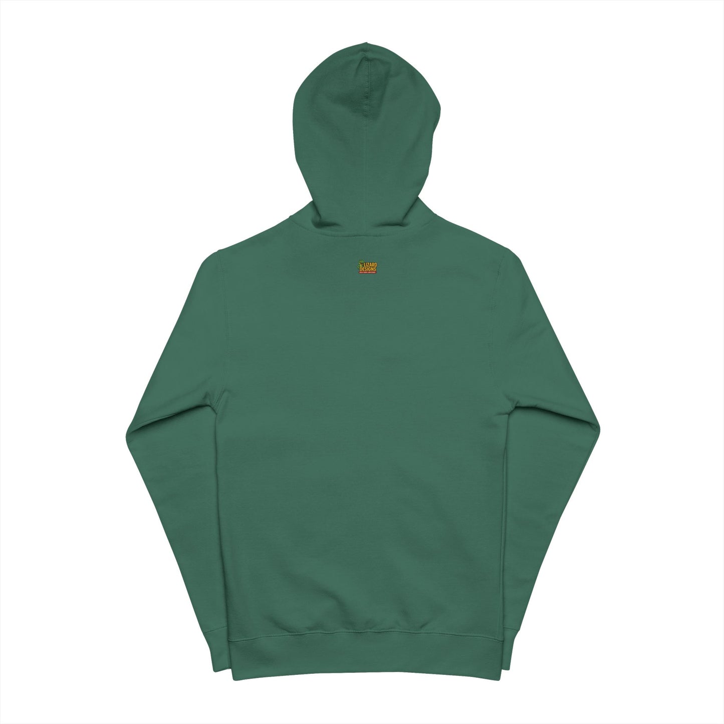Green hoodie on a white background