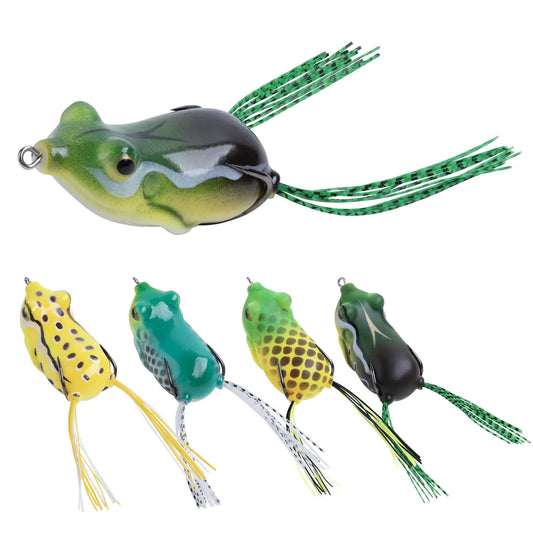 5PCS Frog Lure Set – Weedless Topwater Bass Baits | Fresh & Saltwater Fishing Kit – 5pcs - soft Lure - small Frog