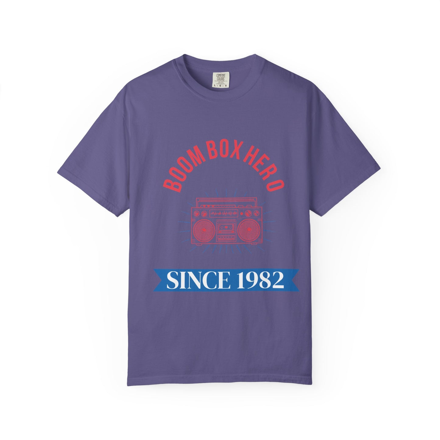 Boom Box Hero Tee – Vintage Boombox Graphic T-Shirt 'Since 1982'