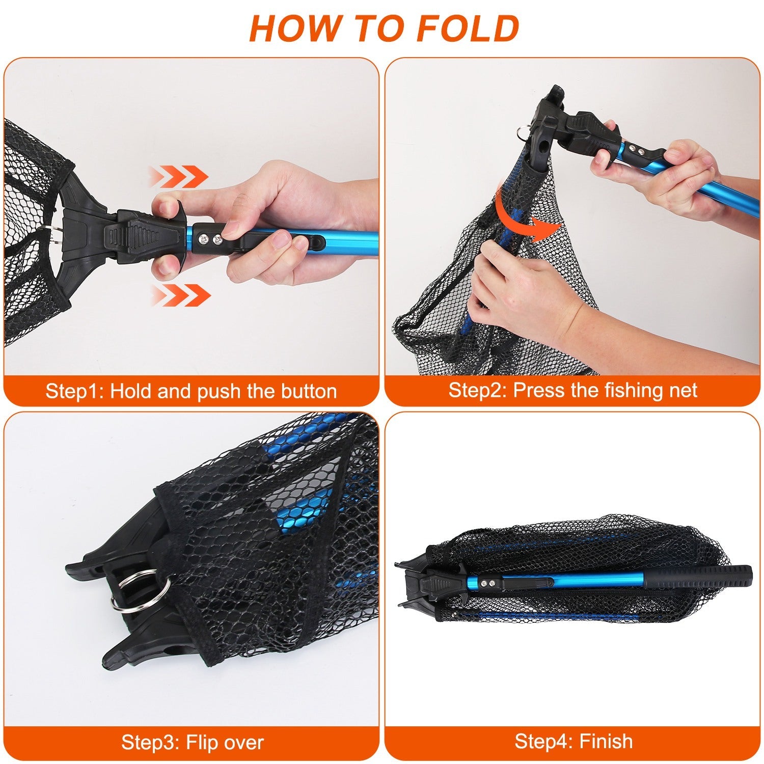 1Pc Foldable Fishing Net With Aluminum Alloy Rod RM Outpost