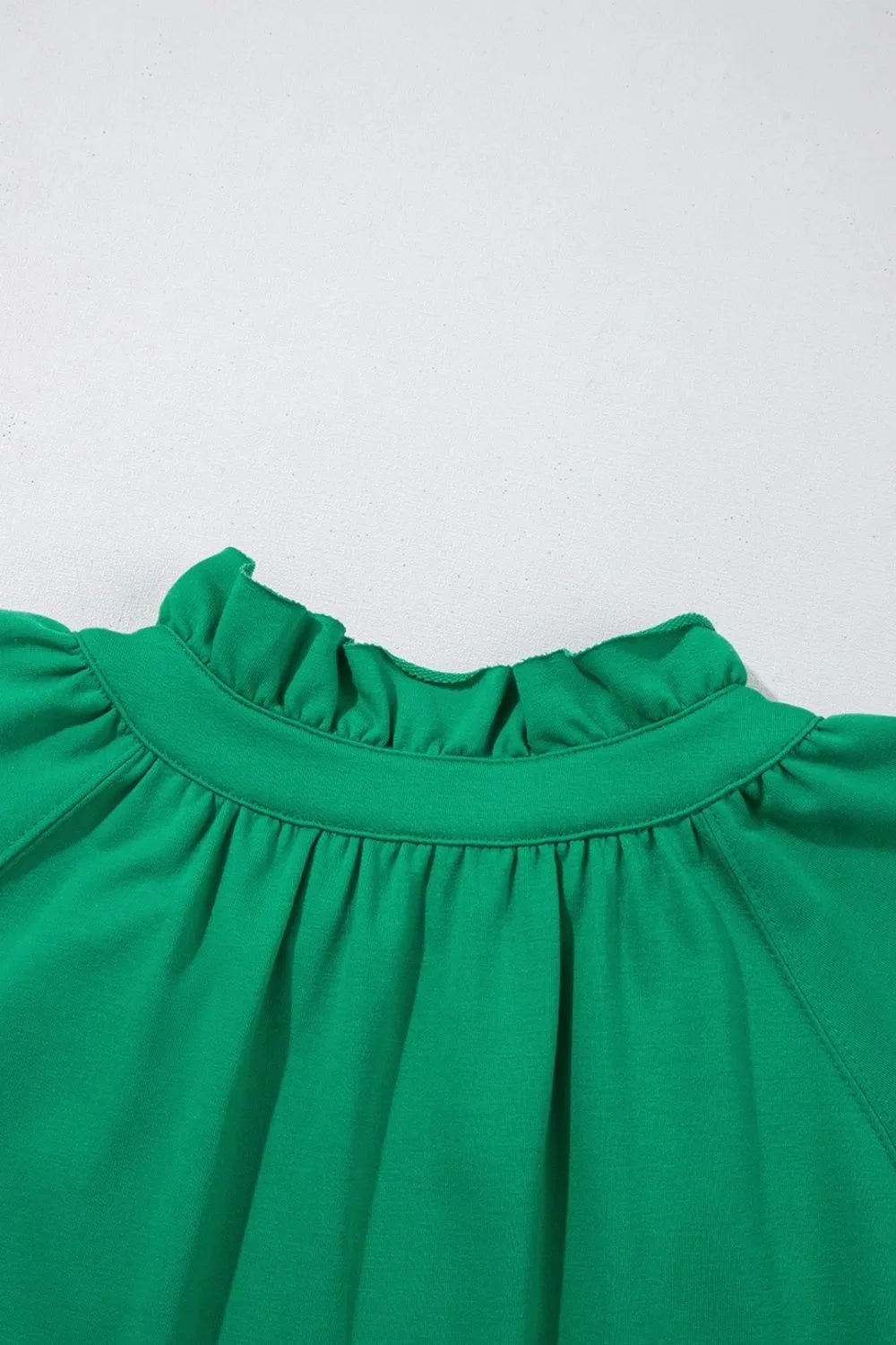 Frill Zip Front Puff Sleeve Top and Skort Set – Green for Shopify Collective (10 view)