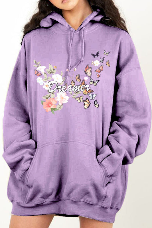 Simply Love Simply Love Full Size Dropped Shoulder DREAMER Graphic Hoodie – Lilac Hoodies for Shopify Collective (1 view)