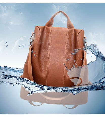 Women’s Large PU Leather Backpack – Stylish Zipper Bag with – Accessories by SbrTnHomes