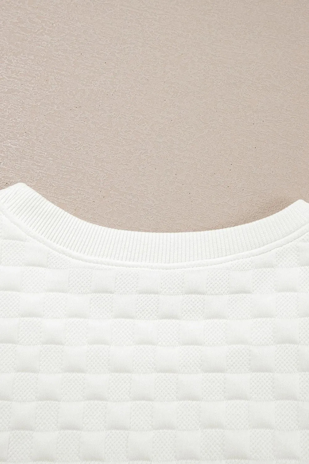 Checkered Texture Top and Shorts Set – White for Shopify Collective (9 view)