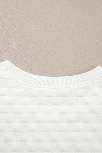 Checkered Texture Top and Shorts Set – White for Shopify Collective (9 view)