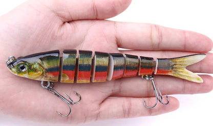 Multi Jointed Fishing Lure – Realistic Soft Bait for Bass & – D Red 5pcs Fishing Gear by SbrTnHomes