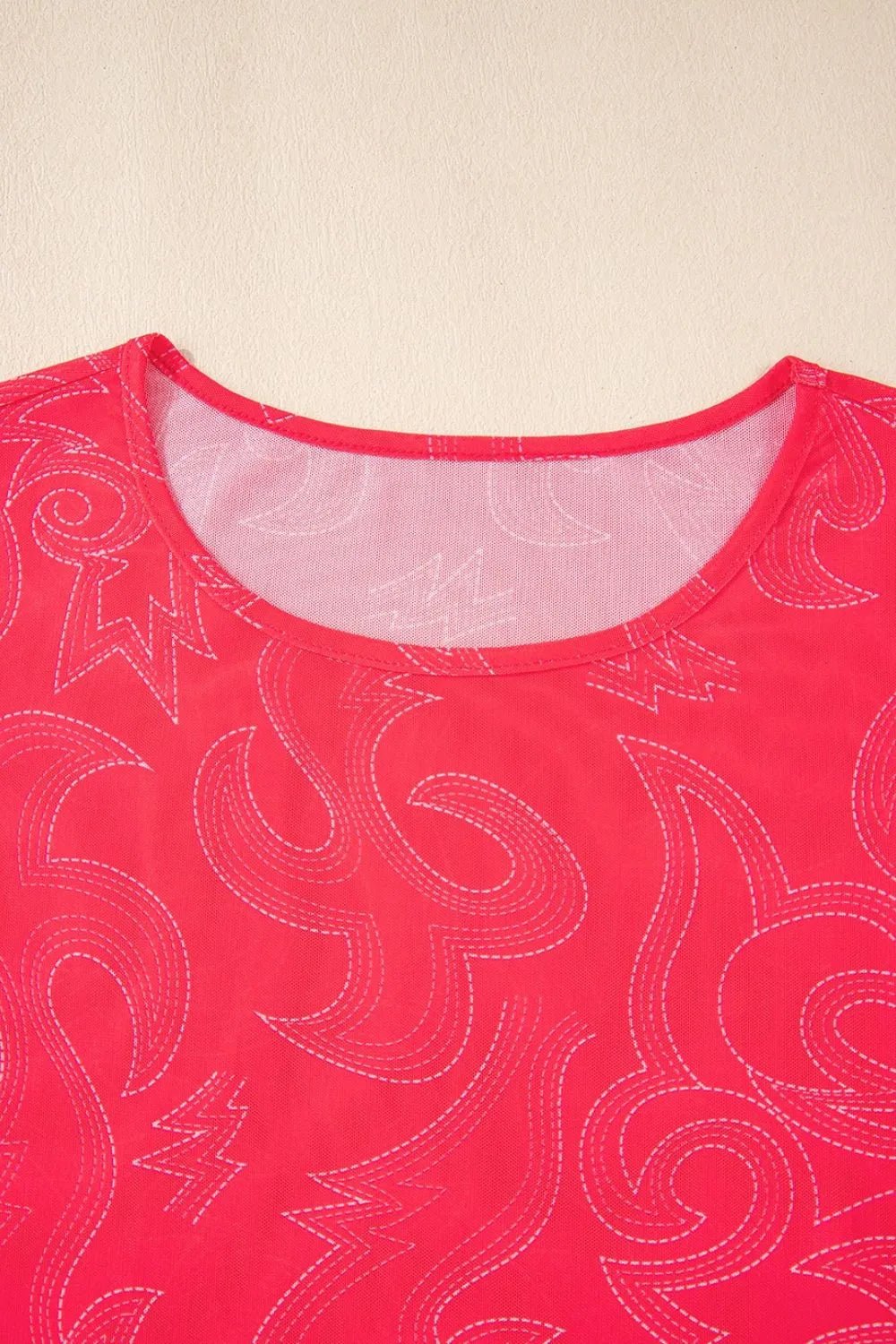 Round Neck Short Sleeve T-Shirt – Strawberry for Shopify Collective (5 view)