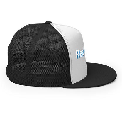 “Reel Legend” Trucker Cap – Classic Snapback Hat for Anglers – Black/ White/ Black Fishing Gear by SbrTnHomes
