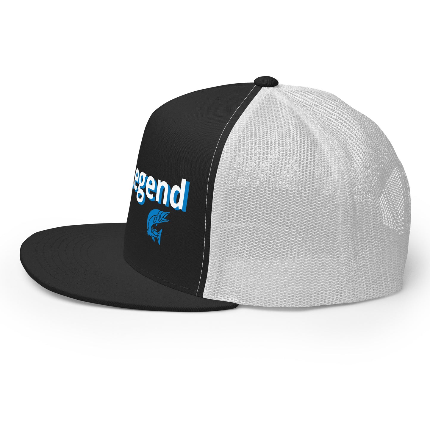 “Reel Legend” Trucker Cap – Classic Snapback Hat for Anglers – Black/ White Fishing Gear by SbrTnHomes