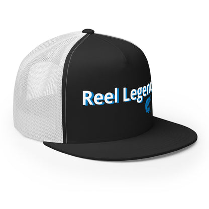 “Reel Legend” Trucker Cap – Classic Snapback Hat for Anglers – Black/ White Fishing Gear by SbrTnHomes