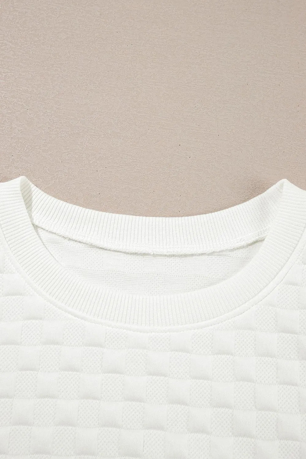 Checkered Texture Top and Shorts Set – White for Shopify Collective (8 view)