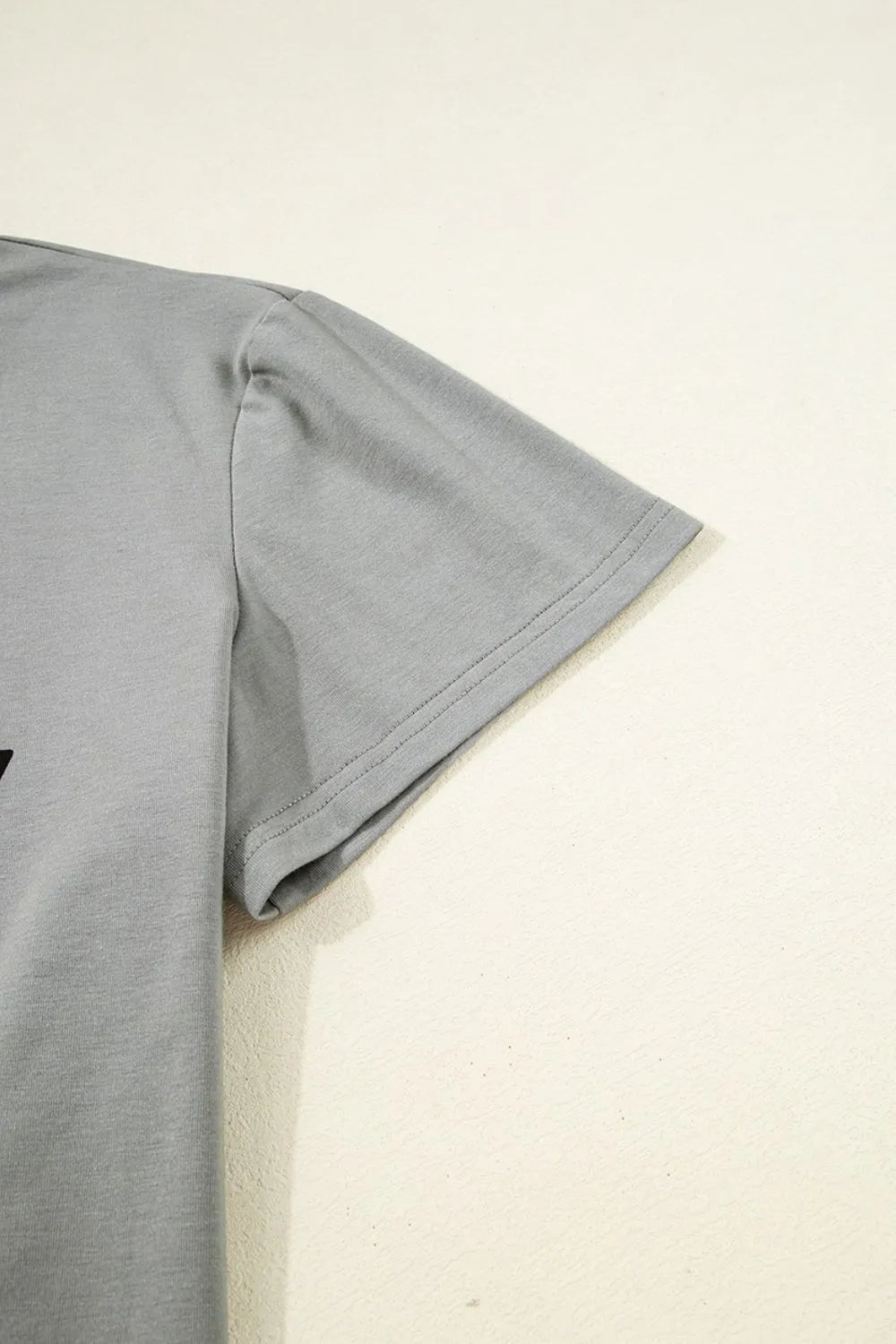 Letter Graphic Round Neck Short Sleeve T-Shirt – Gray Women's Top for Shopify Collective (9 view)