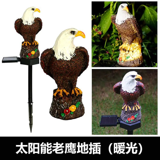 Solar Eagle Garden Stake Light – Enchanting Outdoor Decor – Eagle lighting for eagle garden decor (1 view)