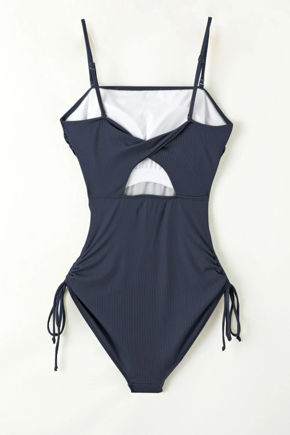 Ribbed Drawstring Sides Cutout One Piece Swimsuit – Sage for Shopify Collective (24 view)