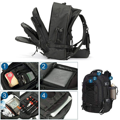 65L Tactical Backpack — Expandable MOLLE, Water - Resistant – A1 Backpack for 40 - 65l (15 view)