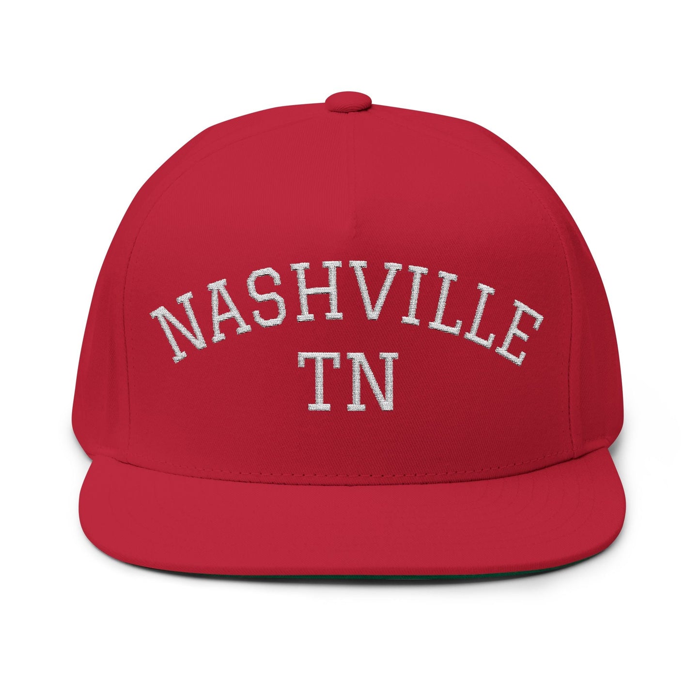 Nashville TN Embroidered Flat Bill Cap Printify
