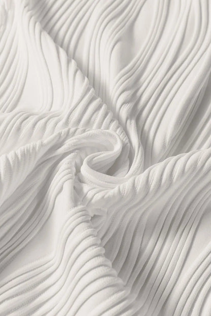 Wavy Textured Mock Neck Tank – White for Shopify Collective (11 view)