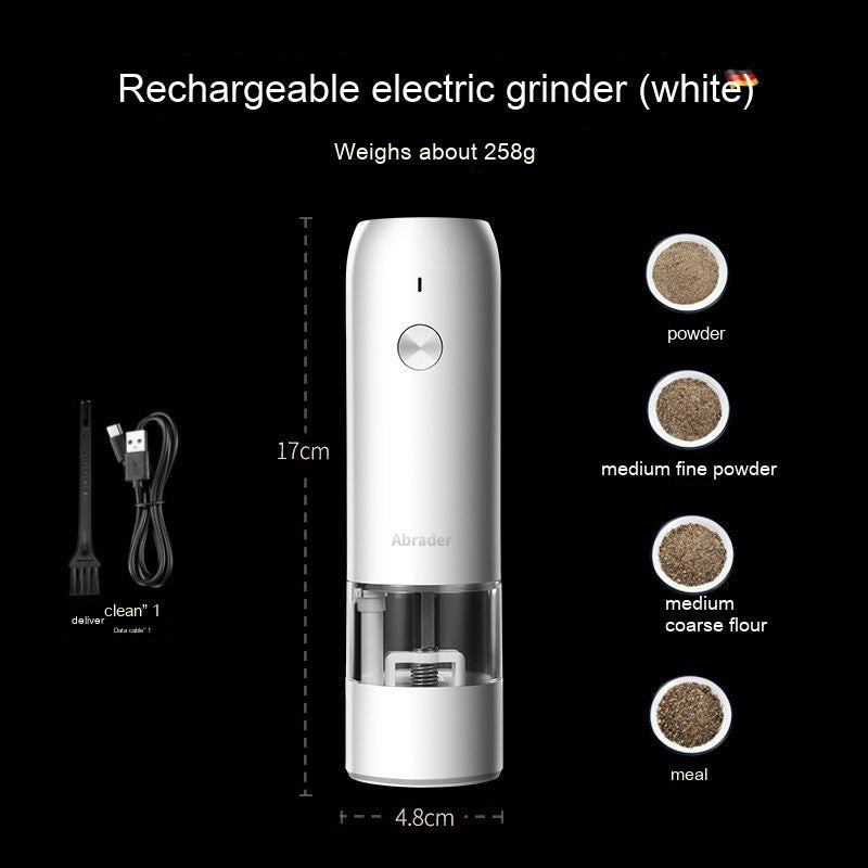 Rechargeable Electric Salt & Pepper Grinder Set – One Handed – Kitchen tool by SbrTnHomes